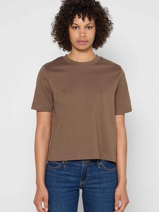 Zdjęcie produktu T-shirt basic Selected brązowy