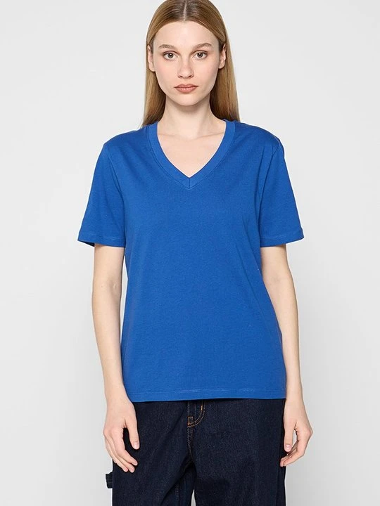 Zdjęcie produktu T-shirt basic Selected niebieski
