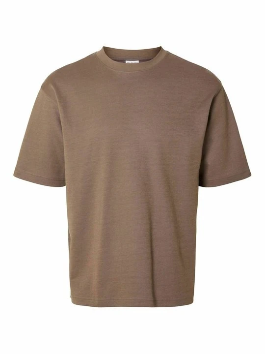 Zdjęcie produktu T-shirt basic Selected brązowy
