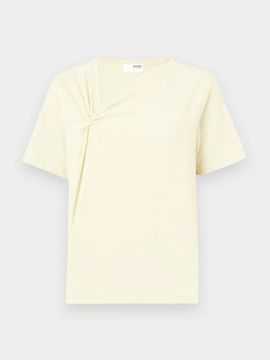 Zdjęcie produktu T-shirt basic Selected jasnożółty
