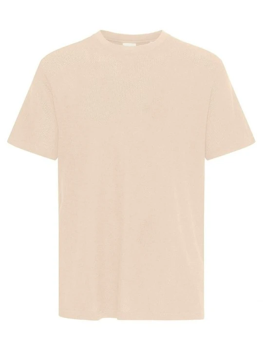 Zdjęcie produktu T-shirt basic !solid beżowy melanż