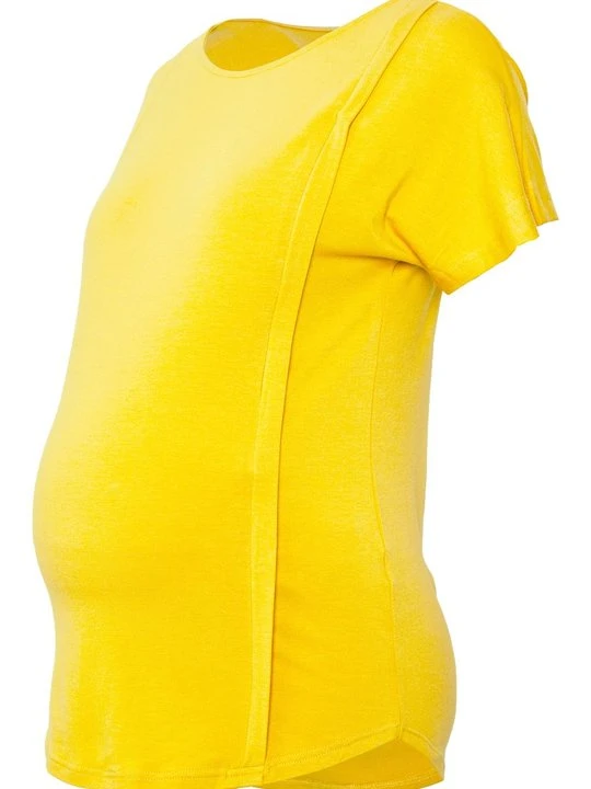Zdjęcie produktu T-shirt basic Spring Maternity czerwony metalik