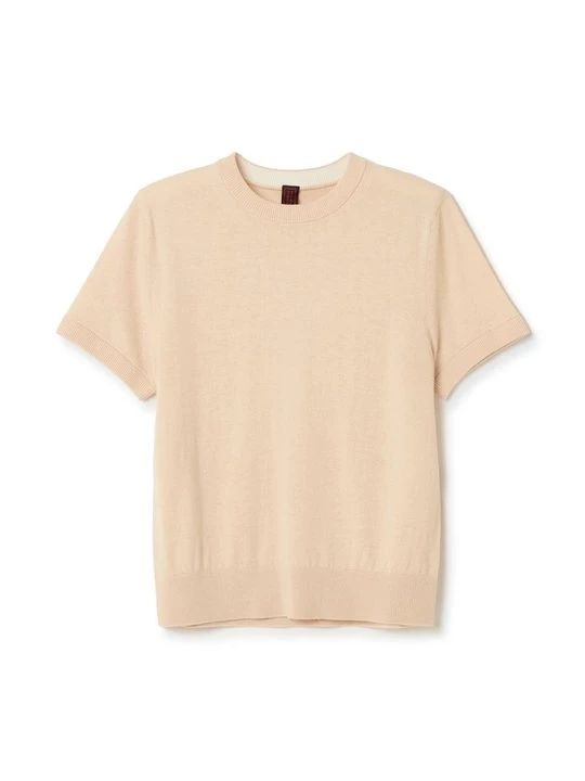 Zdjęcie produktu T-shirt basic Stefanel beżowy