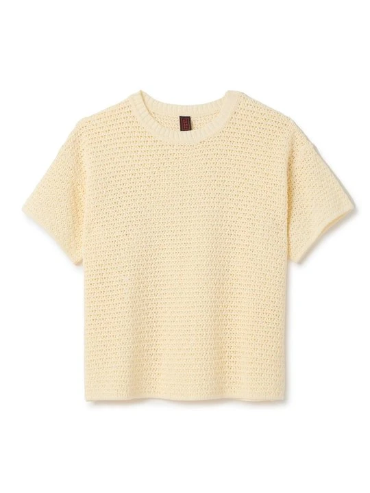 Zdjęcie produktu T-shirt basic Stefanel mleczny