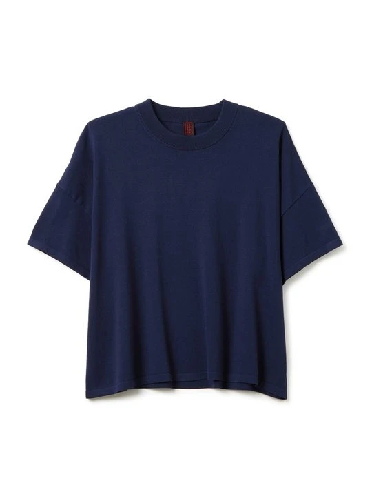 Zdjęcie produktu T-shirt basic Stefanel niebieski