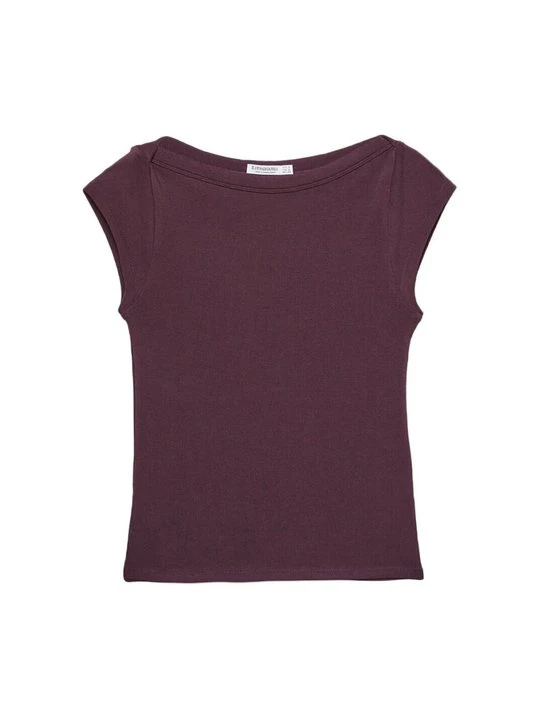 Zdjęcie produktu T-shirt basic Stradivarius fioletowy