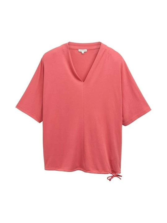 Zdjęcie produktu T-shirt basic Tom Tailor czerwony melanż