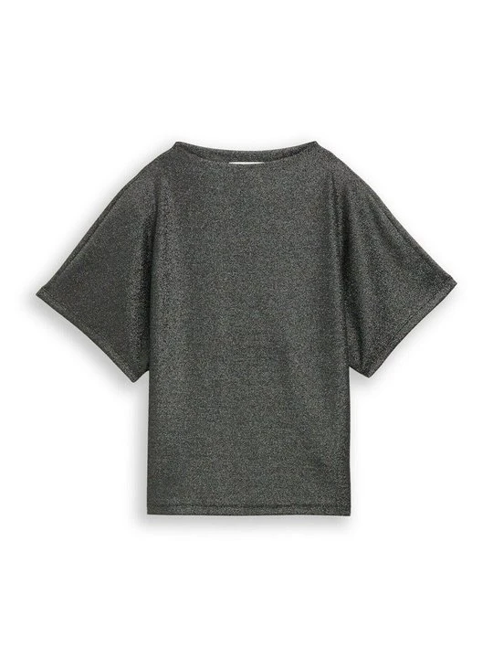 Zdjęcie produktu T-shirt basic Tom Tailor metaliczna czerń