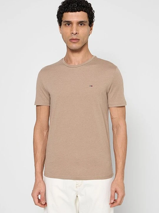 Zdjęcie produktu T-shirt basic Tommy Hilfiger taupe