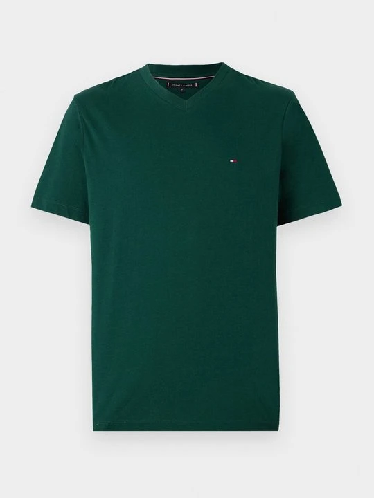 Zdjęcie produktu T-shirt basic Tommy Hilfiger ciemnozielony