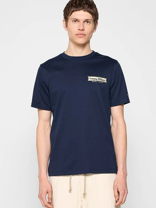 Zdjęcie produktu T-shirt basic Tommy Hilfiger granatowy