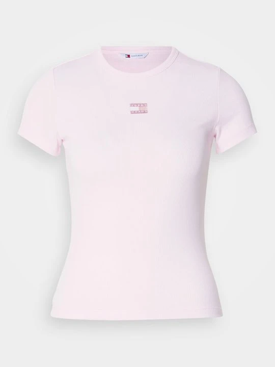 Zdjęcie produktu T-shirt basic Tommy Jeans jasnoróżowy