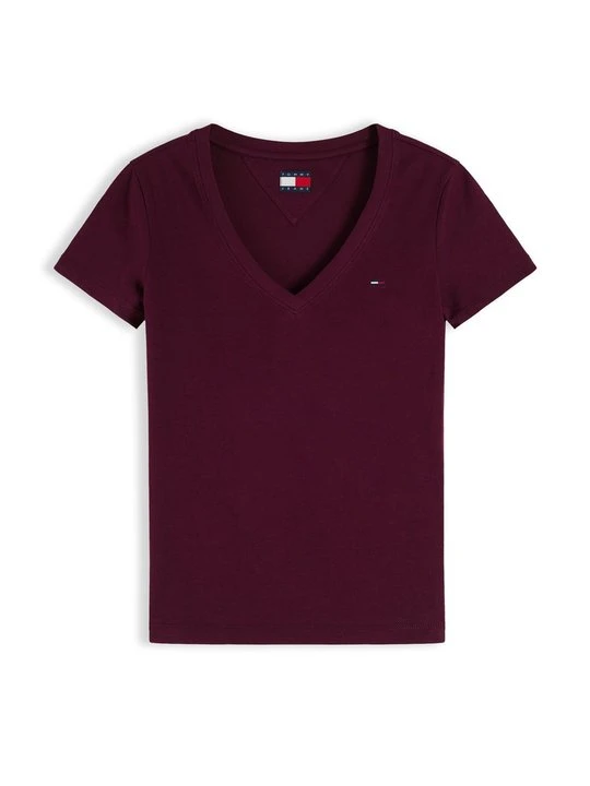 Zdjęcie produktu T-shirt basic Tommy Jeans bordowy