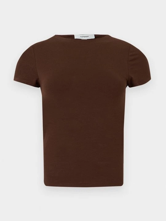 Zdjęcie produktu T-shirt basic Topshop brązowy