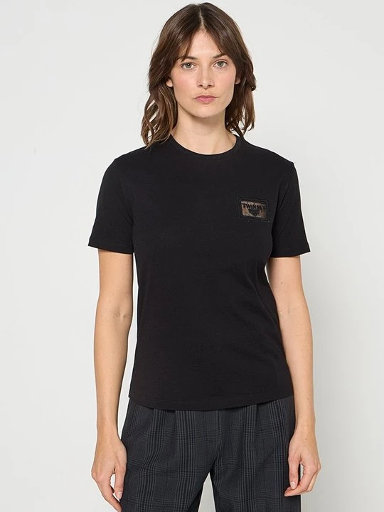 Zdjęcie produktu T-shirt basic TWINSET antracytowy melanż