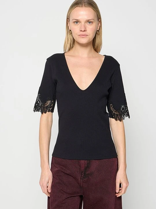 Zdjęcie produktu T-shirt basic TWINSET antracytowy melanż