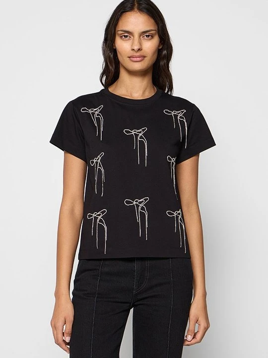 Zdjęcie produktu T-shirt basic TWINSET antracytowy melanż