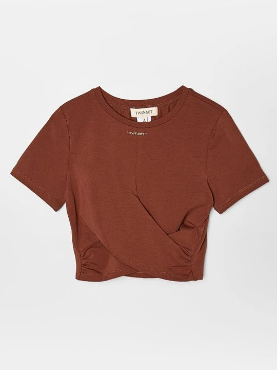 Zdjęcie produktu T-shirt basic TWINSET ciemnozielony