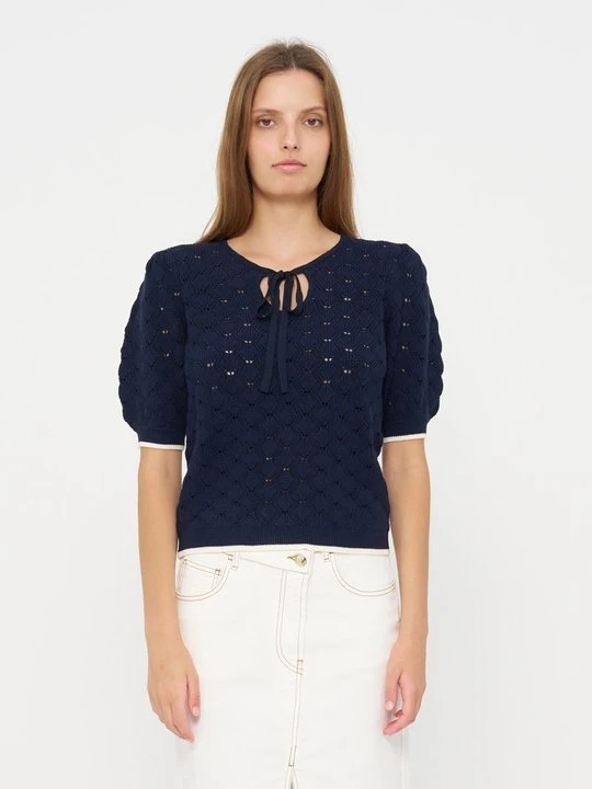 Zdjęcie produktu T-shirt basic TWINSET granatowy