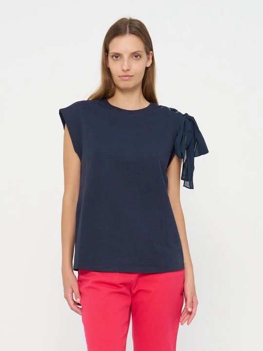 Zdjęcie produktu T-shirt basic TWINSET granatowy