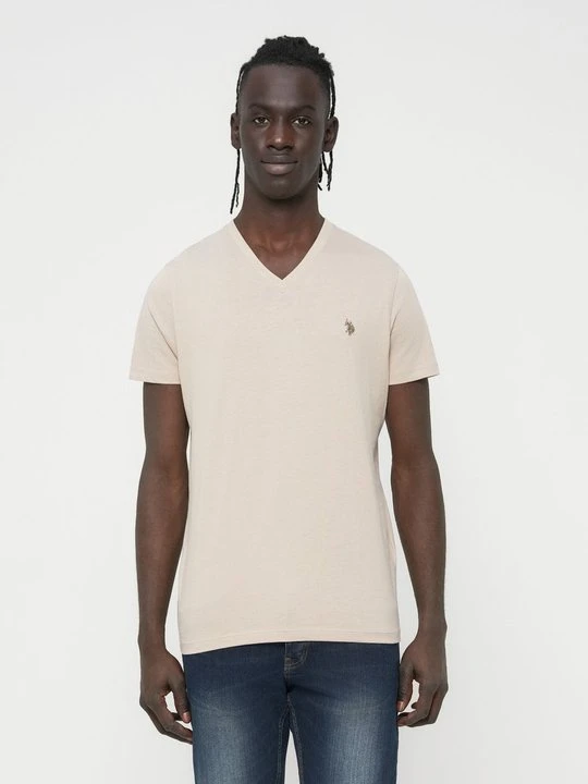 Zdjęcie produktu T-shirt basic U.S. POLO ASSN. beżowy