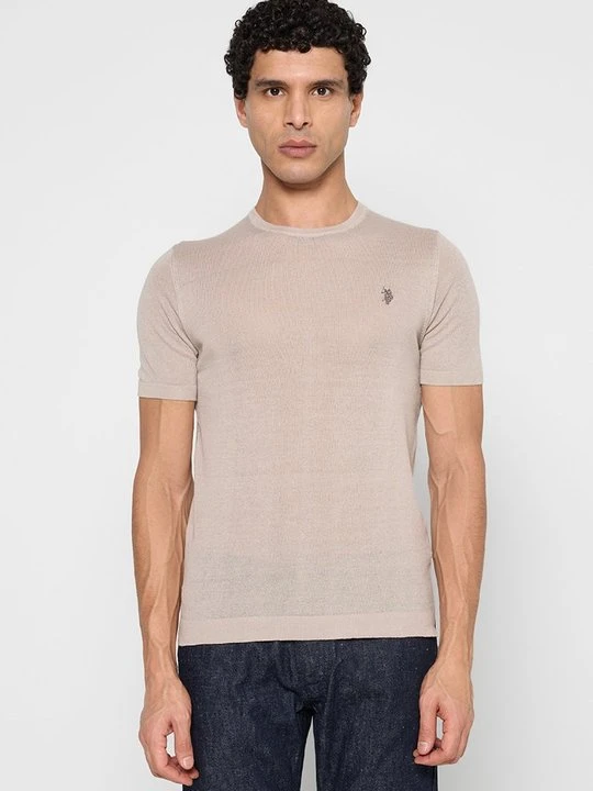 Zdjęcie produktu T-shirt basic U.S. POLO ASSN. beżowy