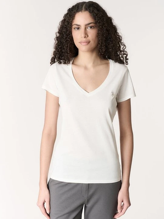 Zdjęcie produktu T-shirt basic U.S. POLO ASSN. mleczny