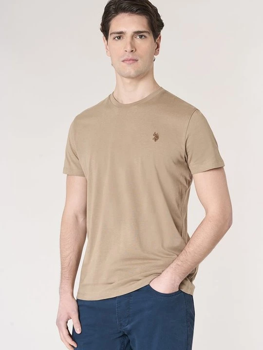 Zdjęcie produktu T-shirt basic U.S. POLO ASSN. beżowy