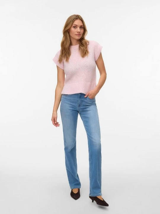 Zdjęcie produktu T-shirt basic Vero Moda jasnoróżowy