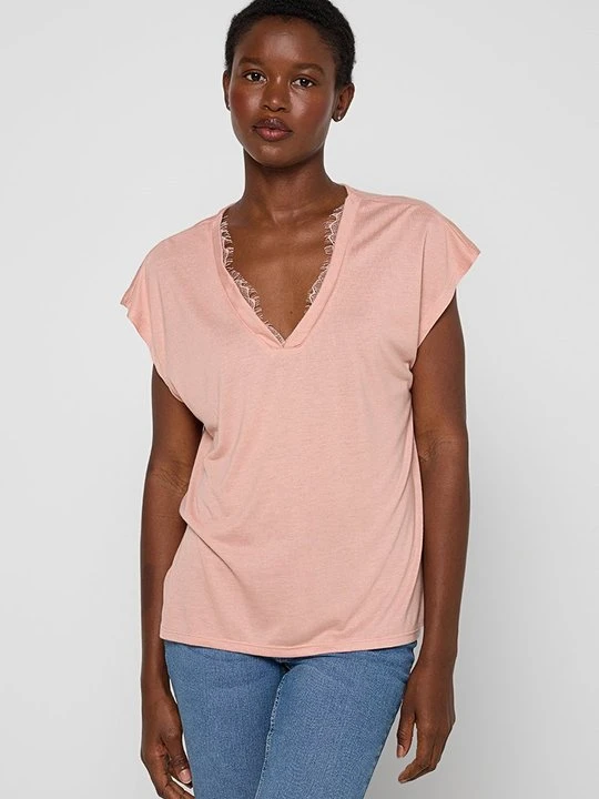 Zdjęcie produktu T-shirt basic Vero Moda jasnoróżowy