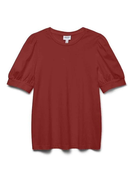 Zdjęcie produktu T-shirt basic Vero Moda brązowy