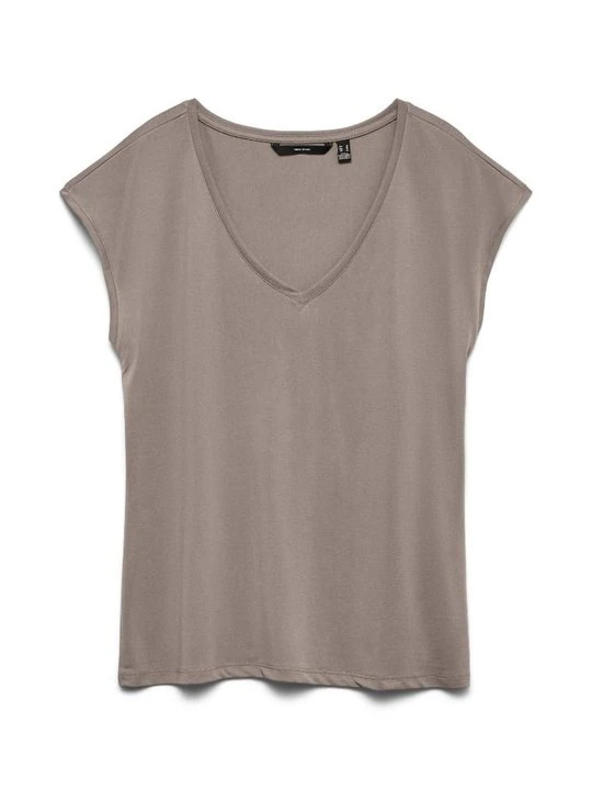 Zdjęcie produktu T-shirt basic Vero Moda brązowy