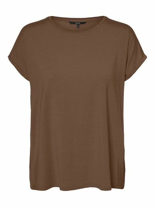 Zdjęcie produktu T-shirt basic Vero Moda brązowy