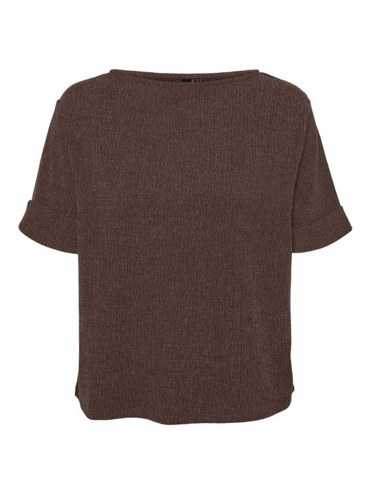 Zdjęcie produktu T-shirt basic Vero Moda brązowy