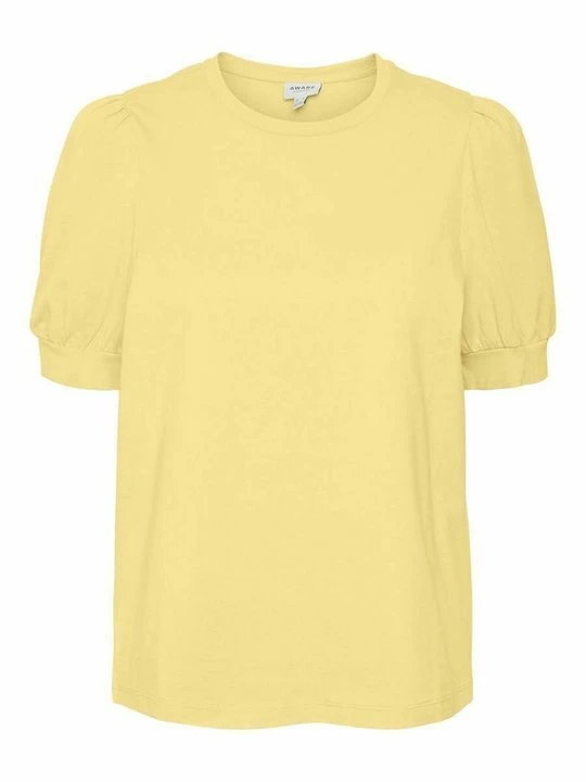 Zdjęcie produktu T-shirt basic Vero Moda jasnożółty