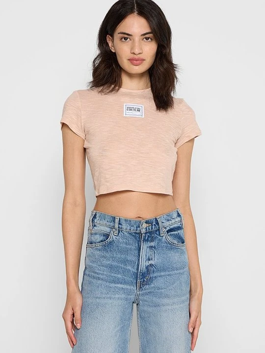 Zdjęcie produktu T-shirt basic Versace Jeans Couture beżowy