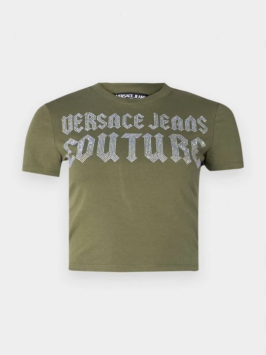 Zdjęcie produktu T-shirt basic Versace Jeans Couture oliwkowy