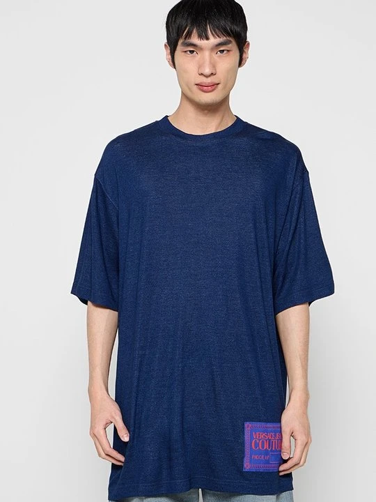 Zdjęcie produktu T-shirt basic Versace Jeans Couture granatowy