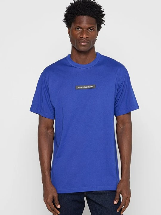 Zdjęcie produktu T-shirt basic Versace Jeans Couture niebieski
