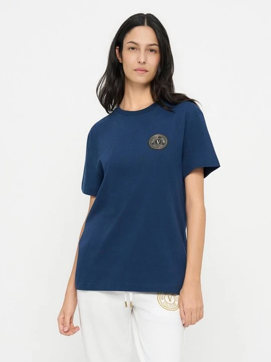 Zdjęcie produktu T-shirt basic Versace Jeans Couture niebieski