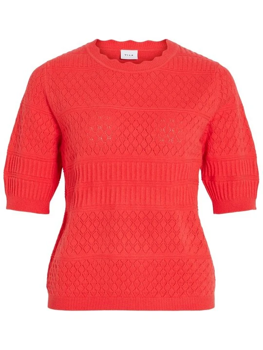 Zdjęcie produktu T-shirt basic Vila czerwony