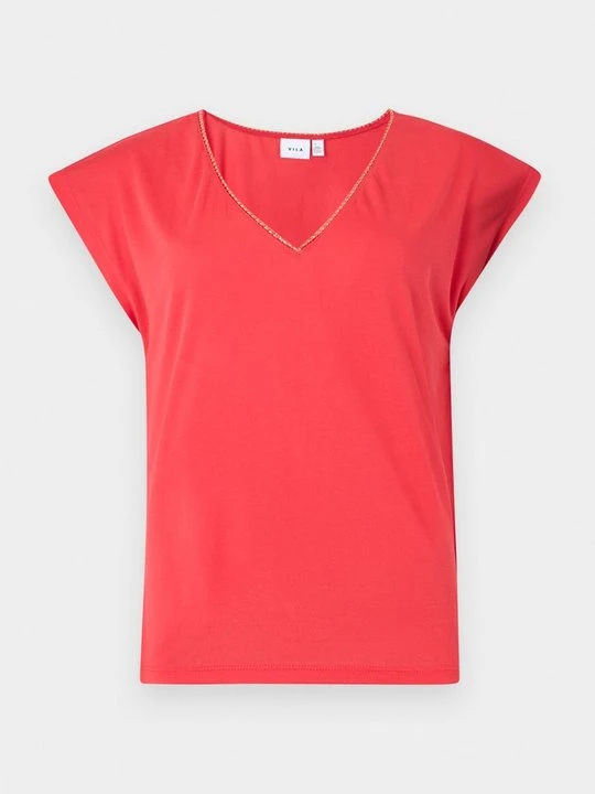 Zdjęcie produktu T-shirt basic Vila czerwony