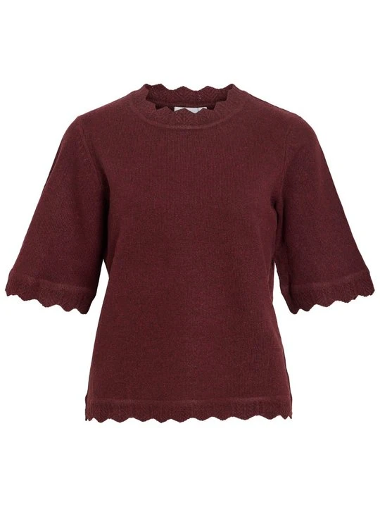 Zdjęcie produktu T-shirt basic Vila bordowy