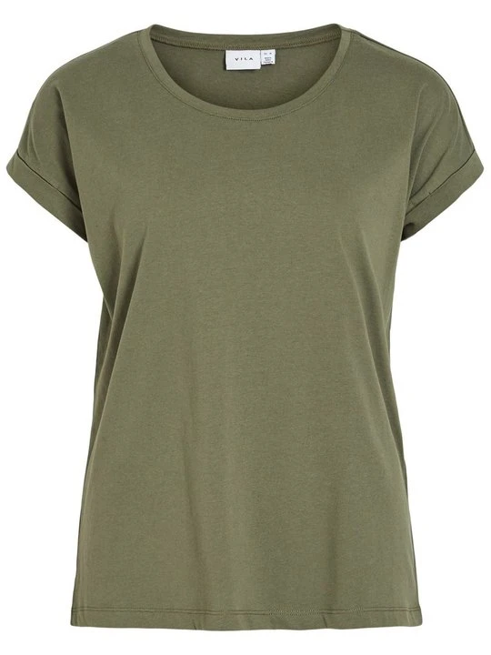 Zdjęcie produktu T-shirt basic Vila oliwkowy
