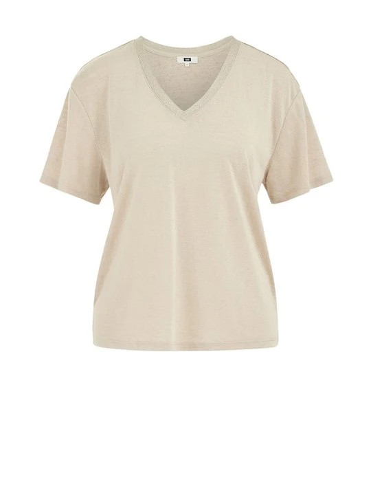 Zdjęcie produktu T-shirt basic WE Fashion beżowy