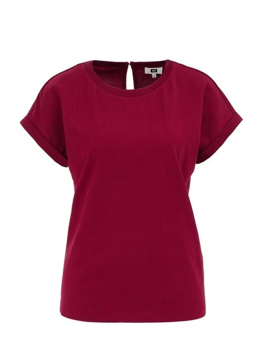 Zdjęcie produktu T-shirt basic WE Fashion czerwony melanż
