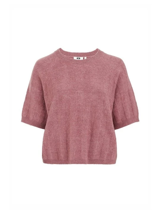 Zdjęcie produktu T-shirt basic WE Fashion jasnoróżowy melanż
