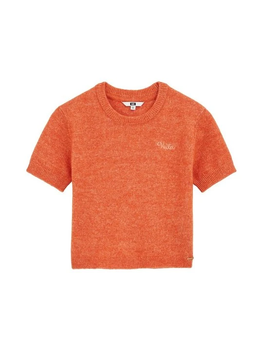 Zdjęcie produktu T-shirt basic WE Fashion neonowy pomarańcz