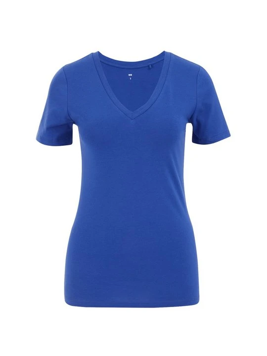 Zdjęcie produktu T-shirt basic WE Fashion niebieski denim