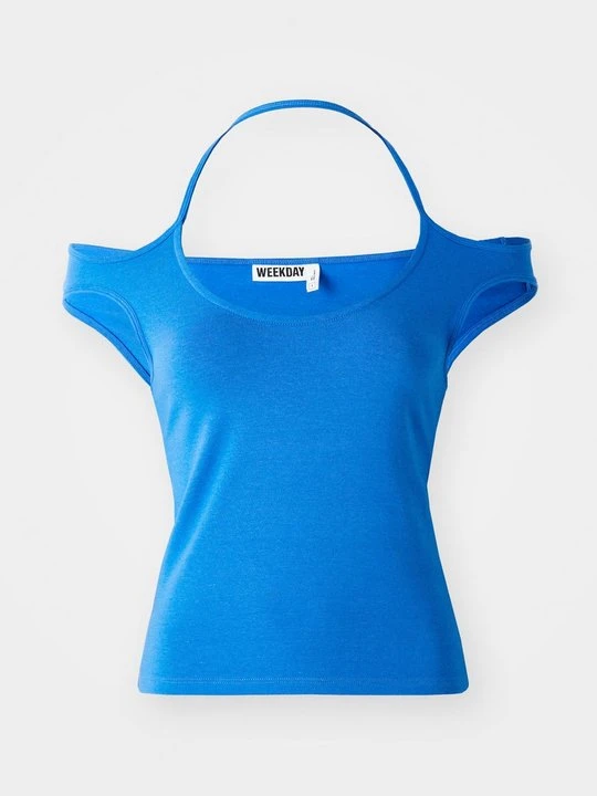 Zdjęcie produktu T-shirt basic Weekday niebieski